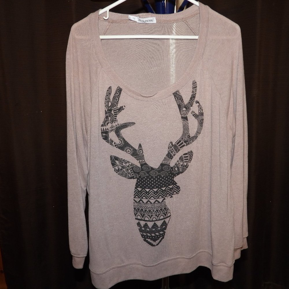 Maurices Crew Neck Deer Sweater